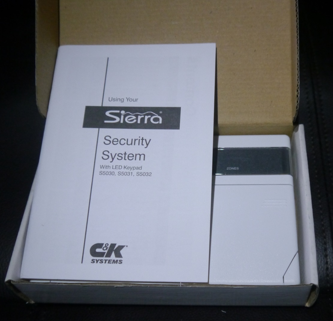 Sierra alarm system keypad